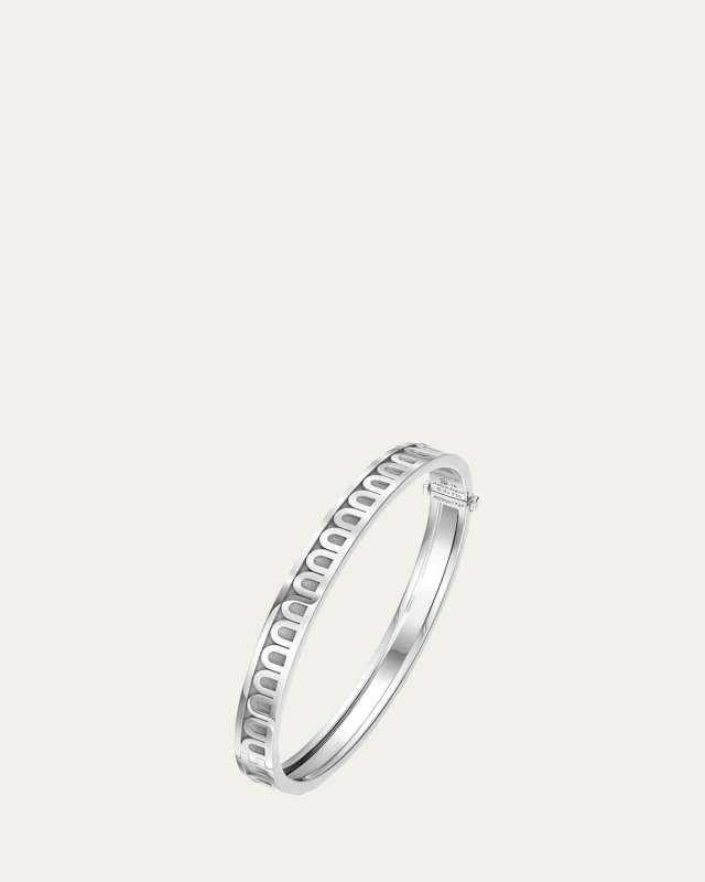 L'Arc de DAVIDOR Bangle PM in 18K White Gold with Satin Finish